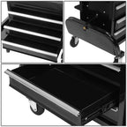 3 Drawer Rolling Mechanics Seat - Black