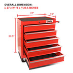 5 Drawer Plastic Roller Cabinet Tool Storage