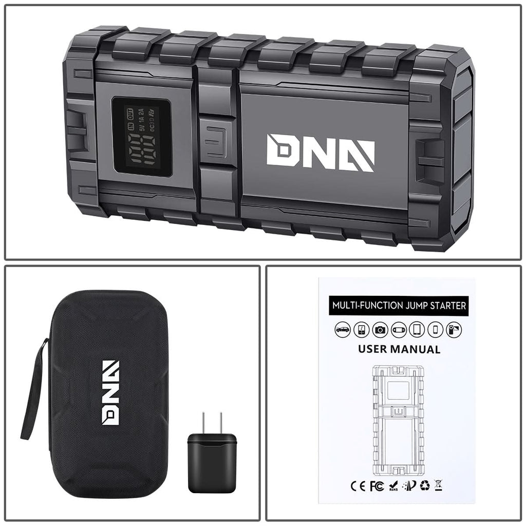 12000mAh Multi-Function Jump Starter - Black