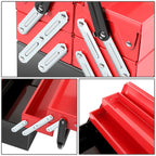 21 Inch 3 Level Folding Tool Box with 5 Organizer Drawers