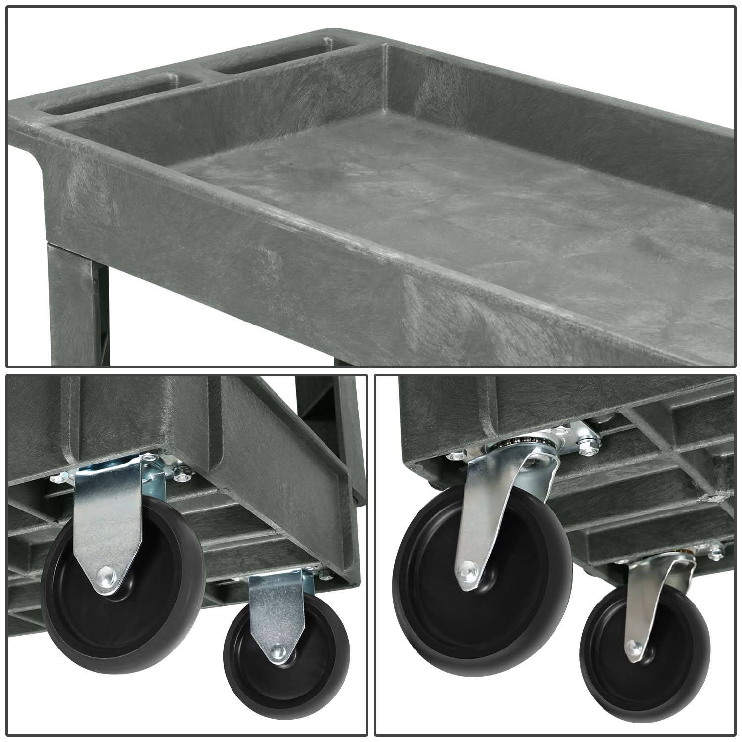 Small Tray Top Service Cart (2 Layers)