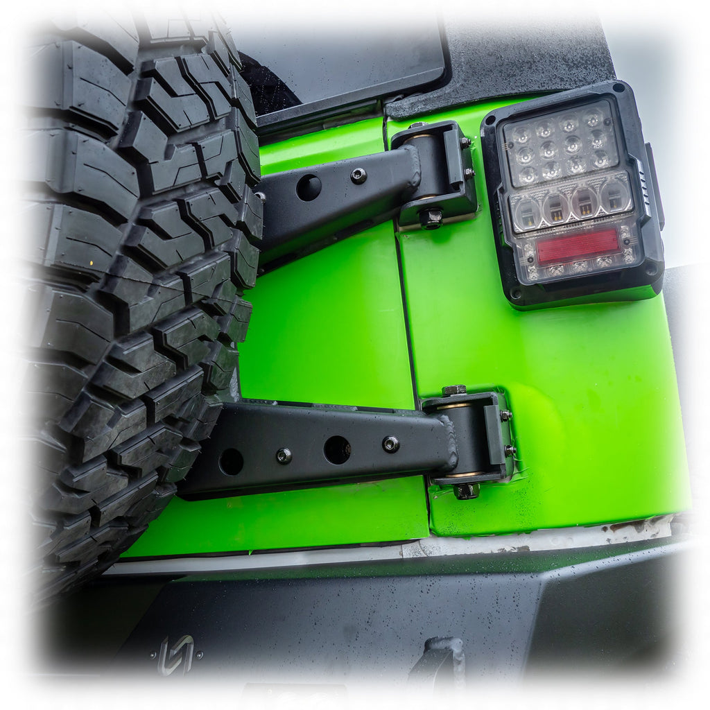 Turn Offroad Jeep JK Tire Carrier + Tailgate Reinforcement | 2007–2018