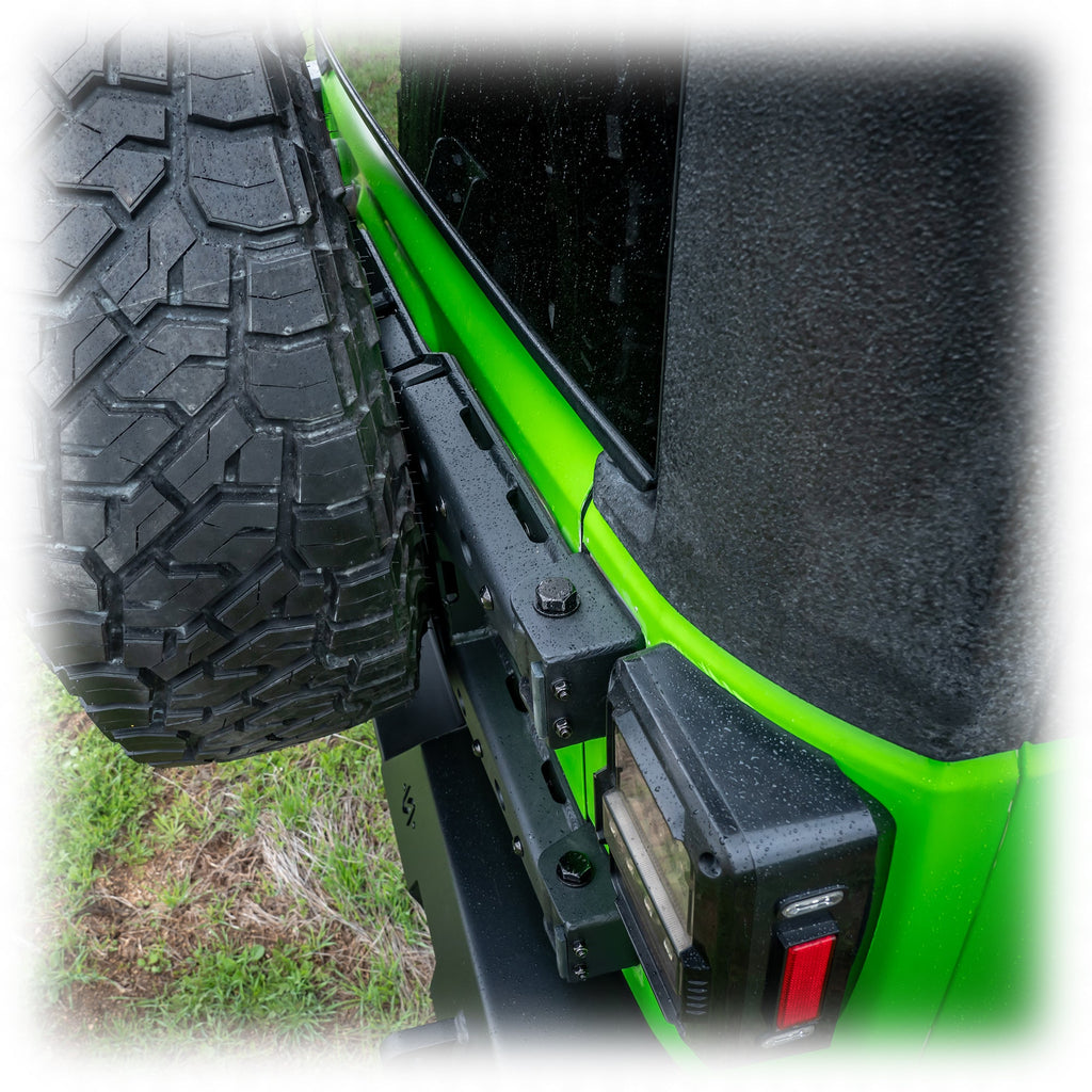 Turn Offroad Jeep JK Tire Carrier + Tailgate Reinforcement | 2007–2018