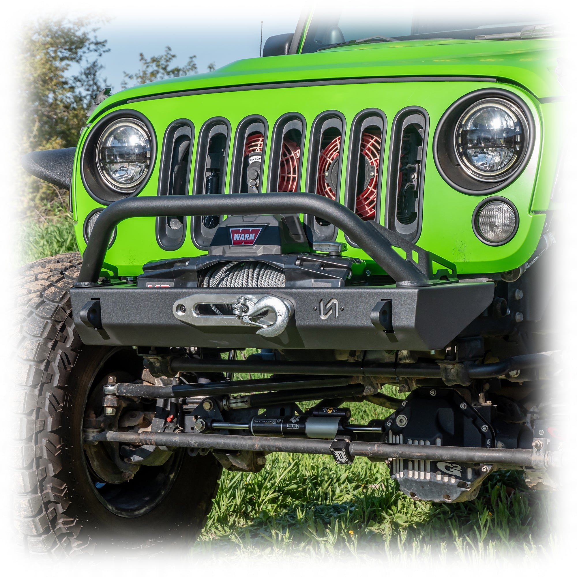 Turn Offroad Jeep JK/JL/JT Stubby Front Bumper | High-Clearance, Winch-Ready | 2007-2025