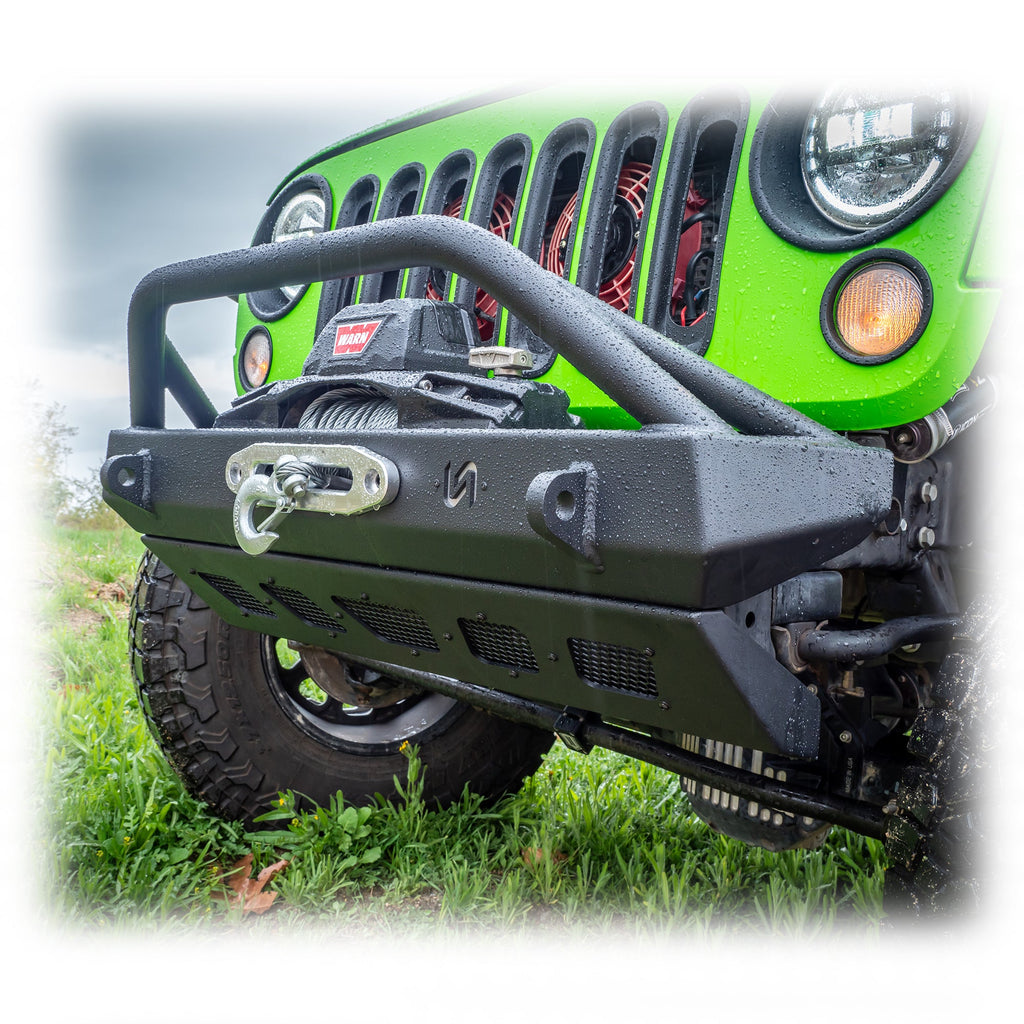 Turn Offroad Jeep JK/JL/JT Front Bumper with Welded Bull Bar & Skid Plate | 2007–2025