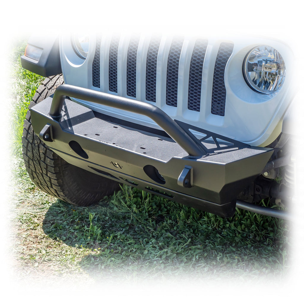 Turn Offroad Jeep JK/JL/JT Front Bumper with Bolt-On Bull Bar & Skid Plate | 2007–2025