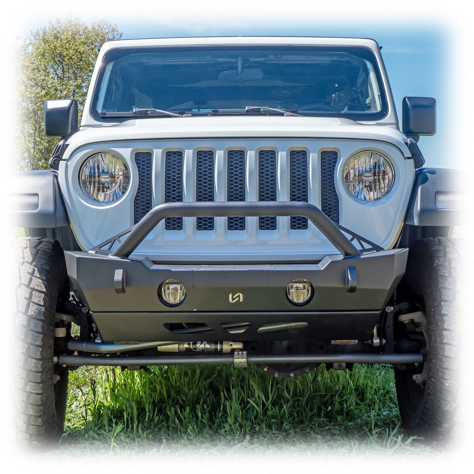 Turn Offroad Jeep JK/JL/JT Front Bumper with Bolt-On Bull Bar & Skid Plate | 2007–2025