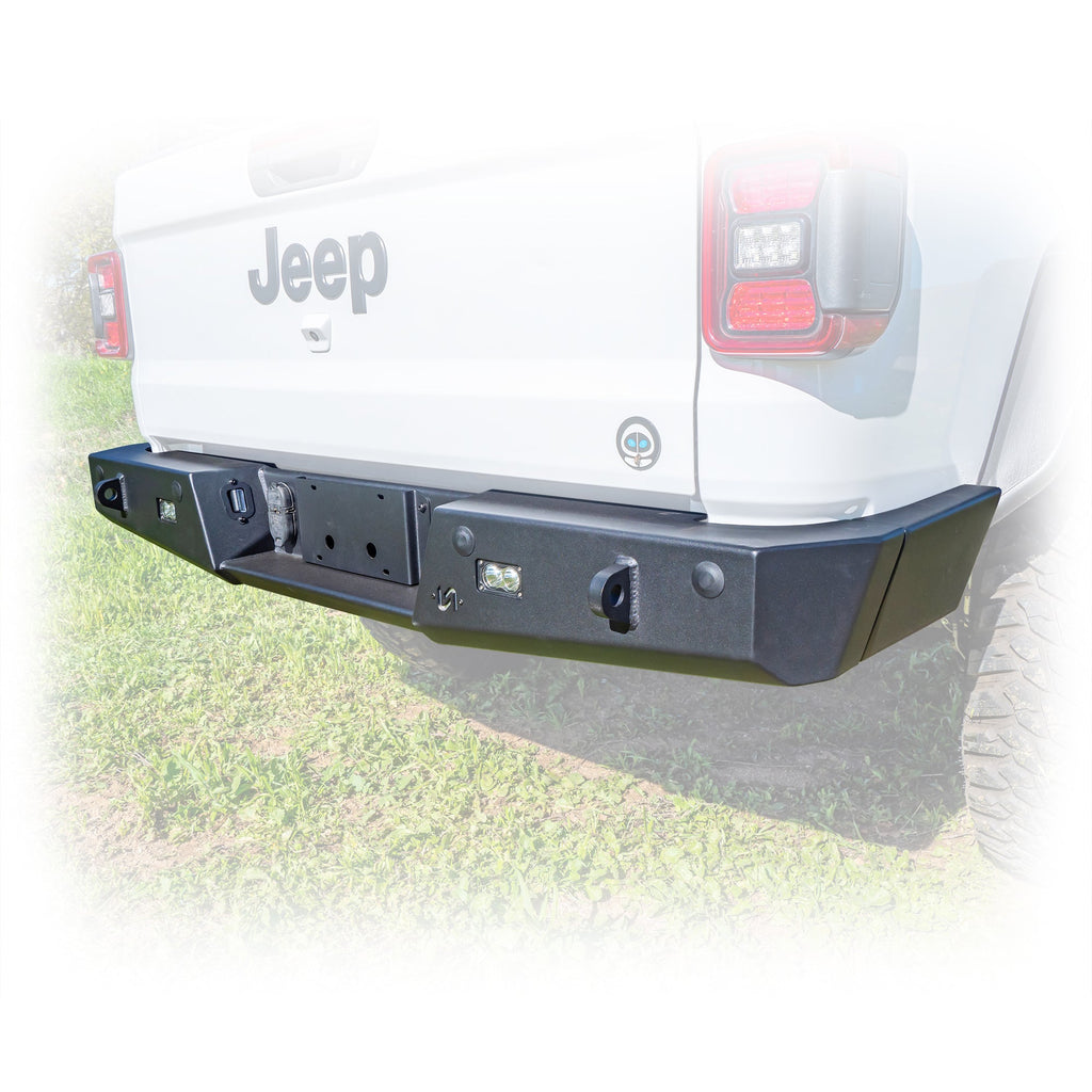 Turn Offroad Jeep JT Gladiator Rear Bumper with Frame-Mounted Rock-Slider Wings | 2020–2025