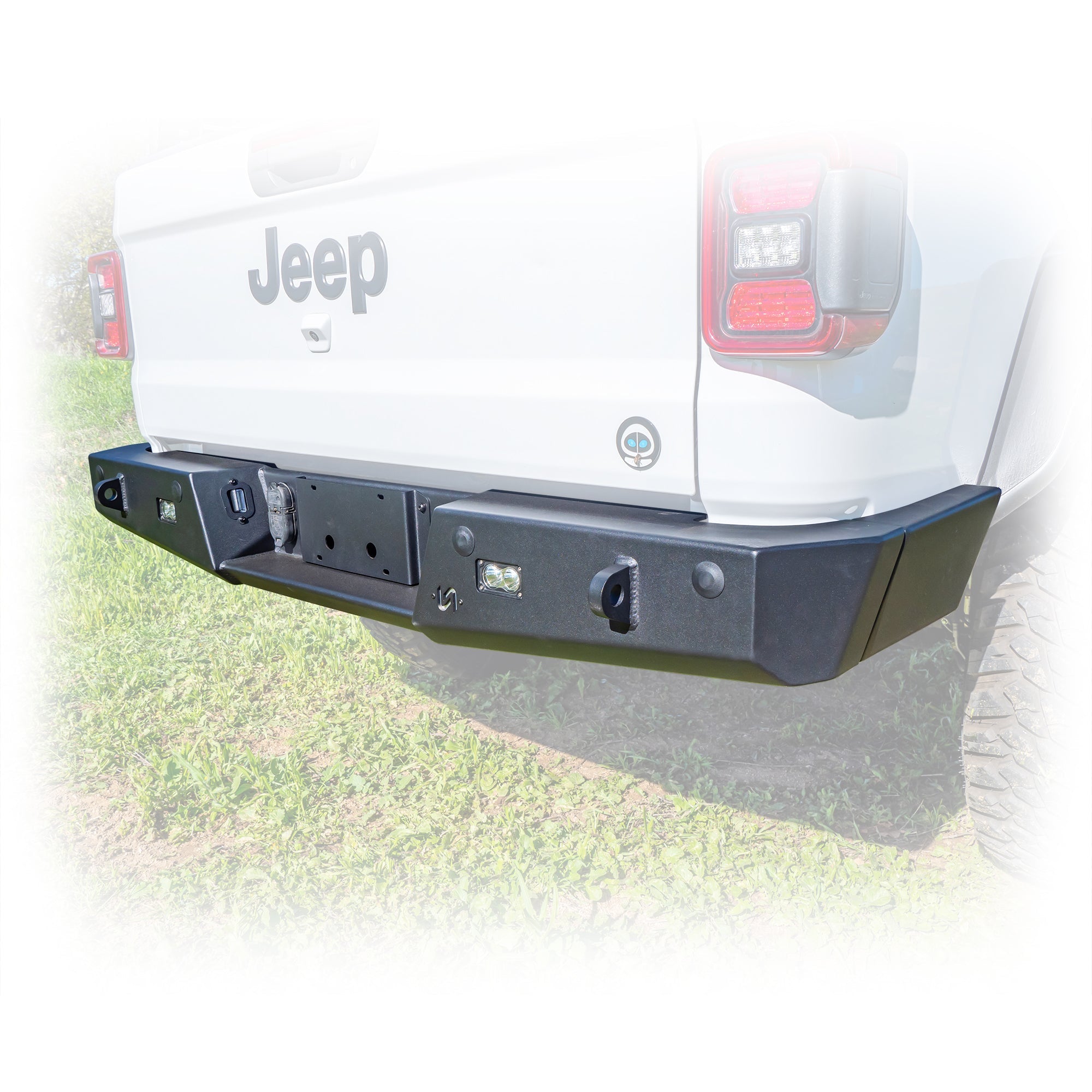 Turn Offroad Jeep JT Gladiator Rear Bumper with Frame-Mounted Rock-Slider Wings | 2020–2025