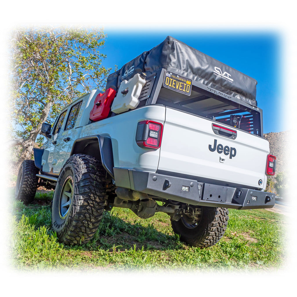 Turn Offroad Jeep JT Gladiator Rear Bumper with Frame-Mounted Rock-Slider Wings | 2020–2025