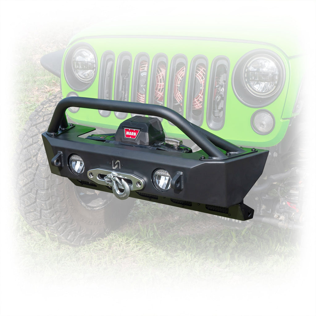 Turn Offroad Jeep JK/JL/JT Front Bumper with Skid Plate & Recessed Winch Mount | 2007–2025