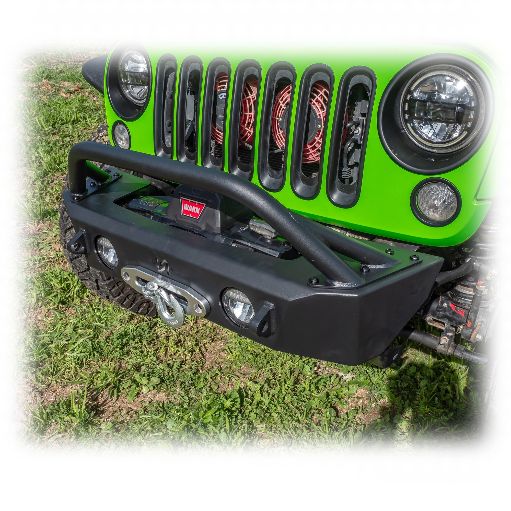 Turn Offroad Jeep JK/JL/JT Front Bumper with Skid Plate & Recessed Winch Mount | 2007–2025