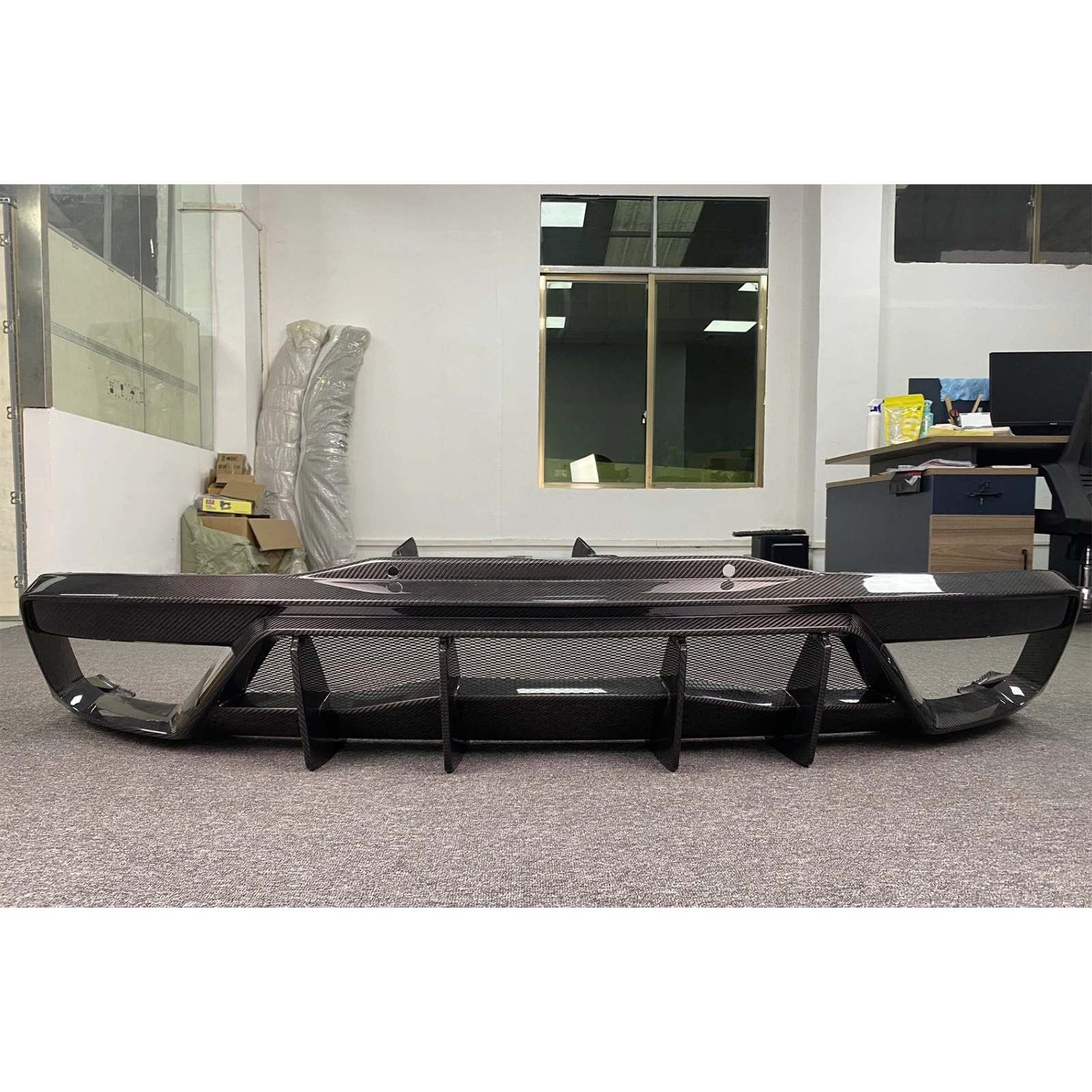 AD Style Dry Carbon Fiber Rear Diffuser for Chevrolet Corvette C8 - Bull Boost Performance