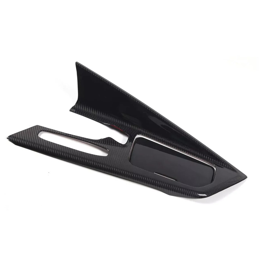 Carbon Fiber Center Console Cover + Cup Holder Lid Cover for Chevrolet Corvette C8 - Bull Boost Performance
