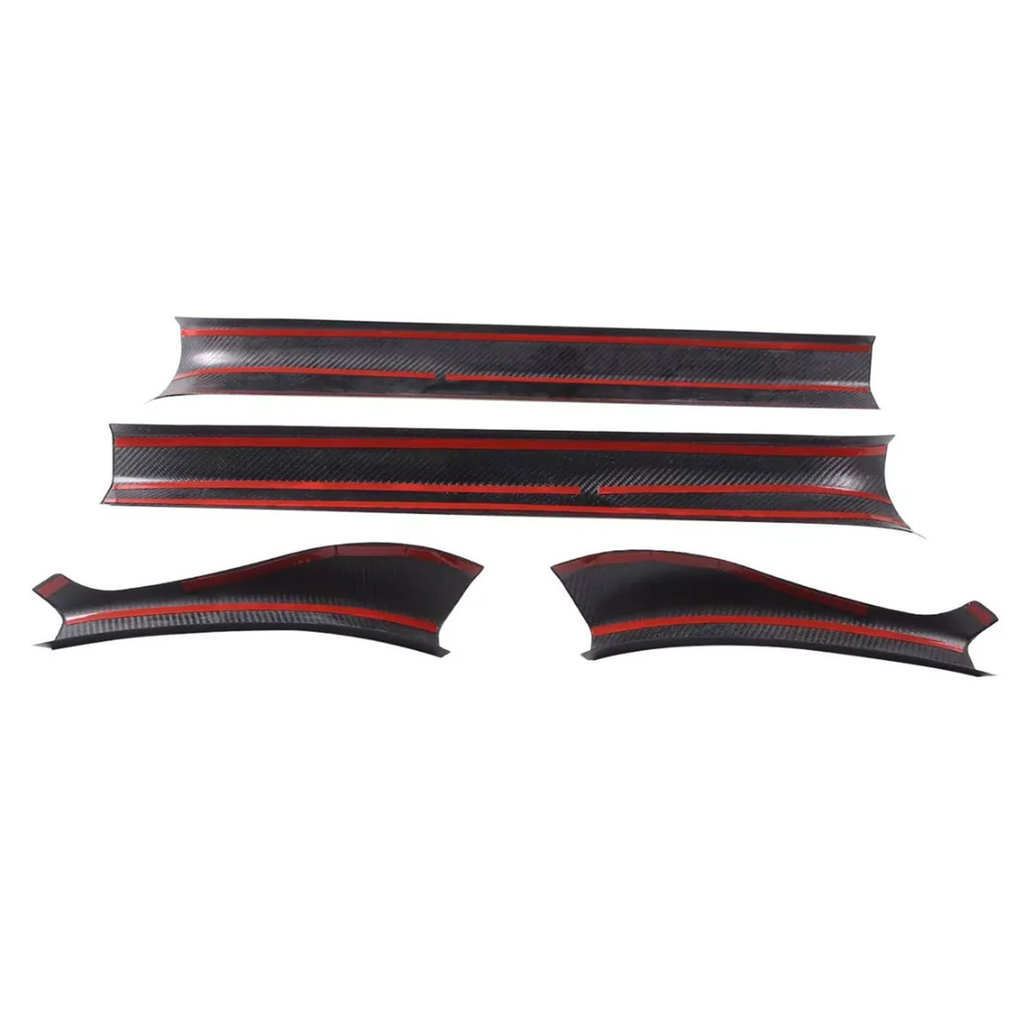Carbon Fiber Interior Door Sill Trim Cover for Chevrolet Corvette C8 Z51 Z06 - Bull Boost Performance