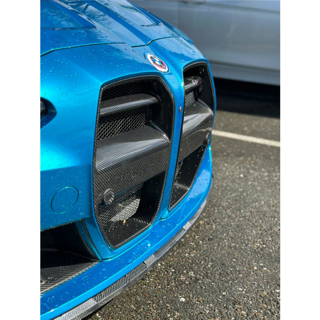 VR Style Carbon Fiber Front Grille Replacement Set for BMW G80 M3 G82 G83 M4 - Bull Boost Performance