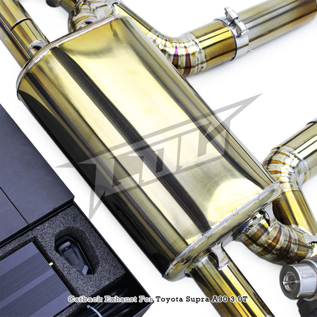Titanium Valved Catback Exhaust System for Toyota Supra A90 A91 3.0T - Bull Boost Performance