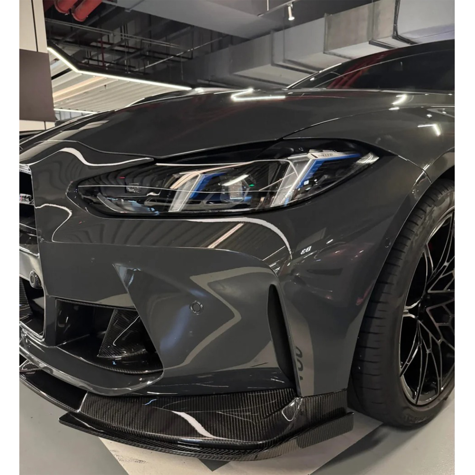 3D Style Dry Carbon Fiber Front Lip (OEM Mount) for BMW G80 M3 G82 G83 M4 - Bull Boost Performance