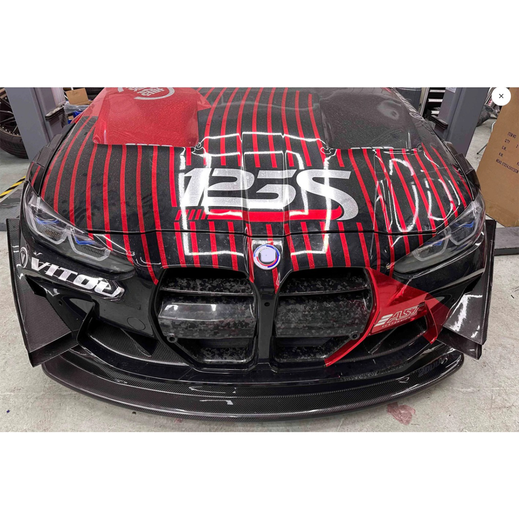 GT4 Carbon Fiber Front Lip for BMW G80 G81 M3 G82 G83 M4 - Bull Boost Performance