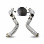 Stainless Catted Downpipe Heat Shield for BMW M5 F90 4.4T - Bull Boost Performance