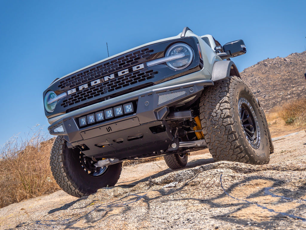 2021+ Ford Bronco Baja Tubular Front Bumper & Skid Plate - Turn Offroad