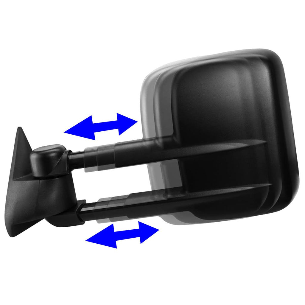 99-06 Chevrolet Silverado / GMC Sierra Manual Towing Mirror - Black Left