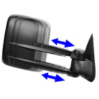 1997-2003 Ford F-150 Powered Towing Mirror Right Side Black