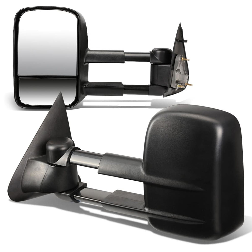 1997-2003 Ford F-150 Manual Towing Mirrors Pair Black