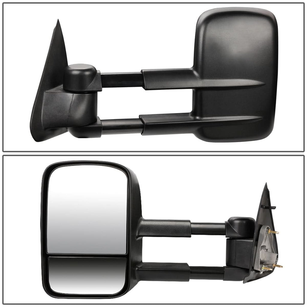 1997-2003 Ford F-150 Manual Towing Mirrors Pair Black