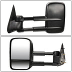 1997-2003 Ford F-150 Manual Towing Mirrors Pair Black