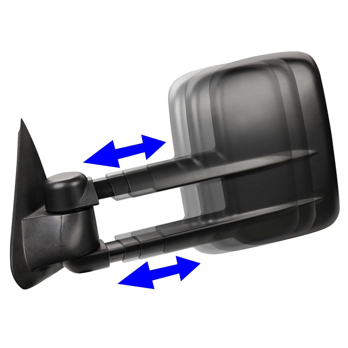 1997-2003 Ford F-150 Manual Towing Mirrors Pair Black