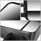 1997-2003 Ford F-150 Manual Towing Mirrors Pair Black