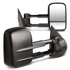 2007-2012 Chevrolet Silverado Towing Mirrors - Manual Black Pair