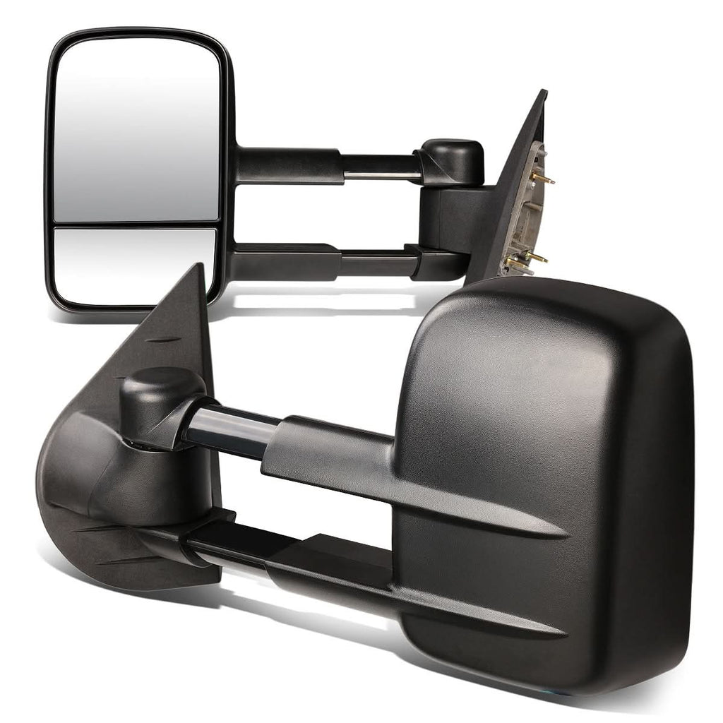 2007-2012 Chevrolet Silverado Towing Mirrors - Manual Black Pair