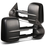 2007-2012 Chevrolet Silverado Towing Mirrors - Manual Black Pair