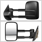 2007-2013 Chevrolet Silverado Left Manual Towing Mirror Black