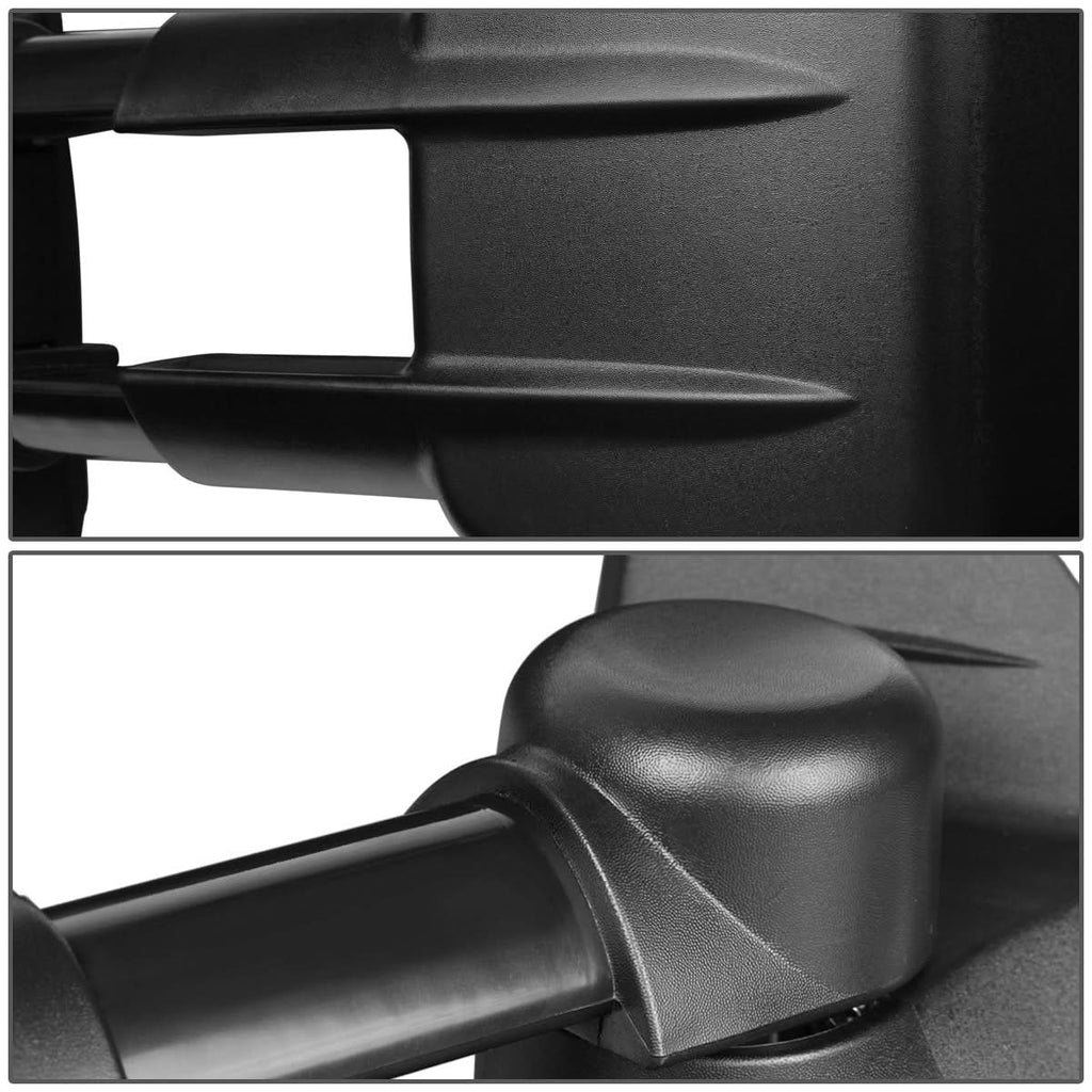 2007-2013 Chevrolet Silverado Left Manual Towing Mirror Black
