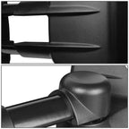 2007-2013 Chevrolet Silverado Left Manual Towing Mirror Black
