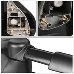 2007-2013 Chevrolet Silverado Left Manual Towing Mirror Black
