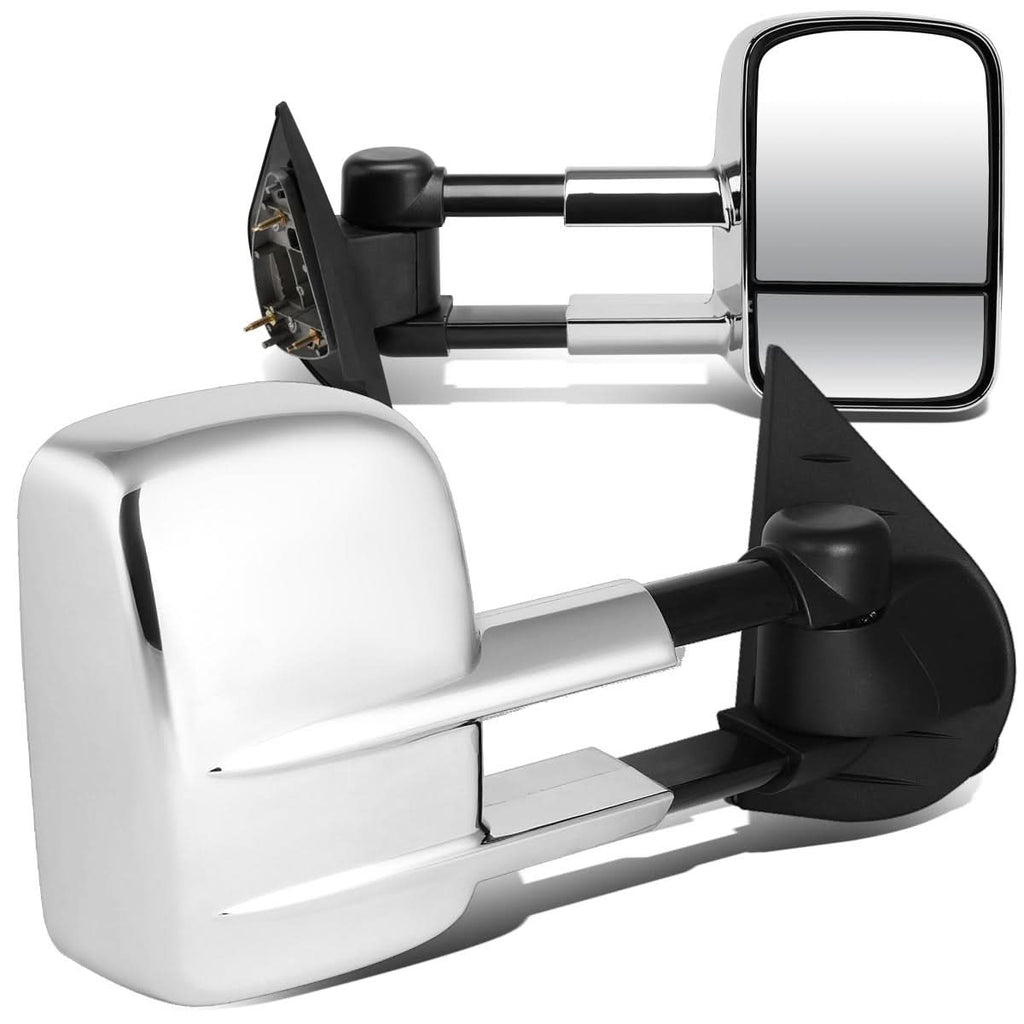 2007-2012 Chevrolet Silverado Towing Mirrors - Manual Chrome Pair