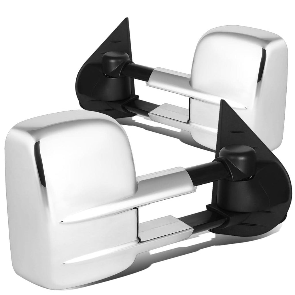 2007-2012 Chevrolet Silverado Towing Mirrors - Manual Chrome Pair