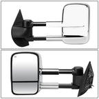 2007-2012 Chevrolet Silverado Towing Mirrors - Manual Chrome Pair
