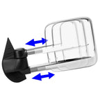 2007-2012 Chevrolet Silverado Towing Mirrors - Manual Chrome Pair