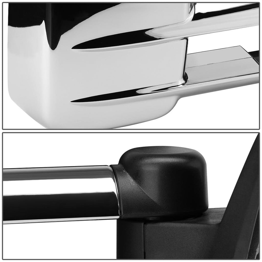 2007-2012 Chevrolet Silverado Towing Mirrors - Manual Chrome Pair