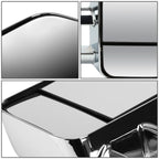 2007-2012 Chevrolet Silverado Towing Mirrors - Manual Chrome Pair
