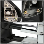 2007-2012 Chevrolet Silverado Towing Mirrors - Manual Chrome Pair