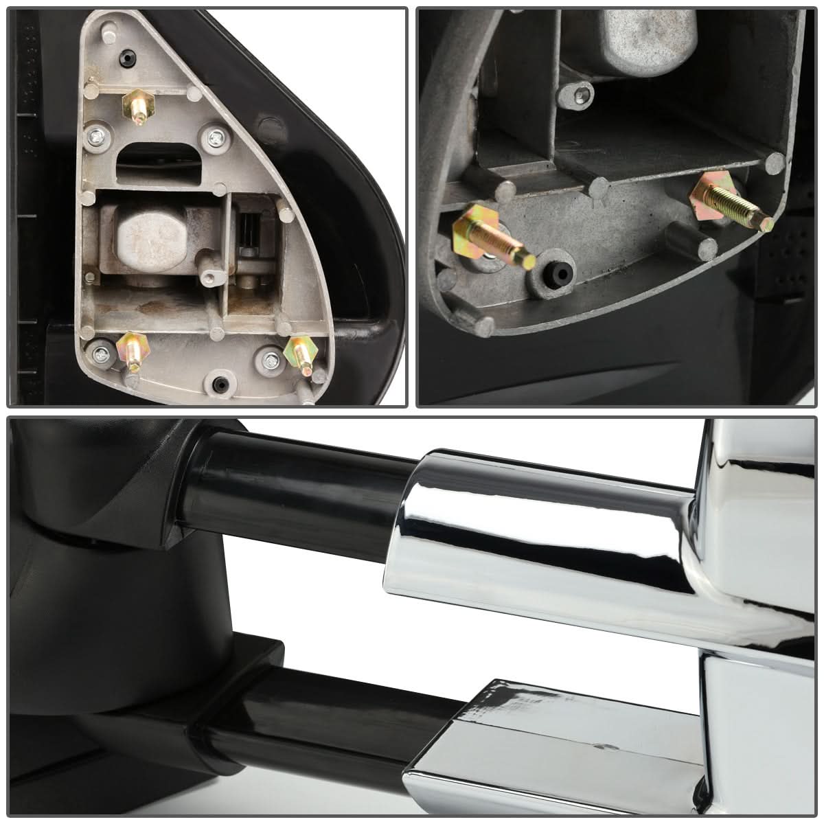 2007-2012 Chevrolet Silverado Towing Mirrors - Manual Chrome Pair