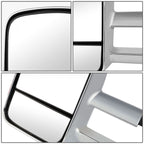 2007-2013 Chevrolet Silverado Towing Mirrors - Manual LED Chrome Pair