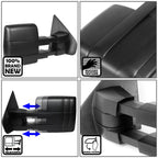 2004-2014 Ford F-150 Towing Mirrors Pair Black Unpowered