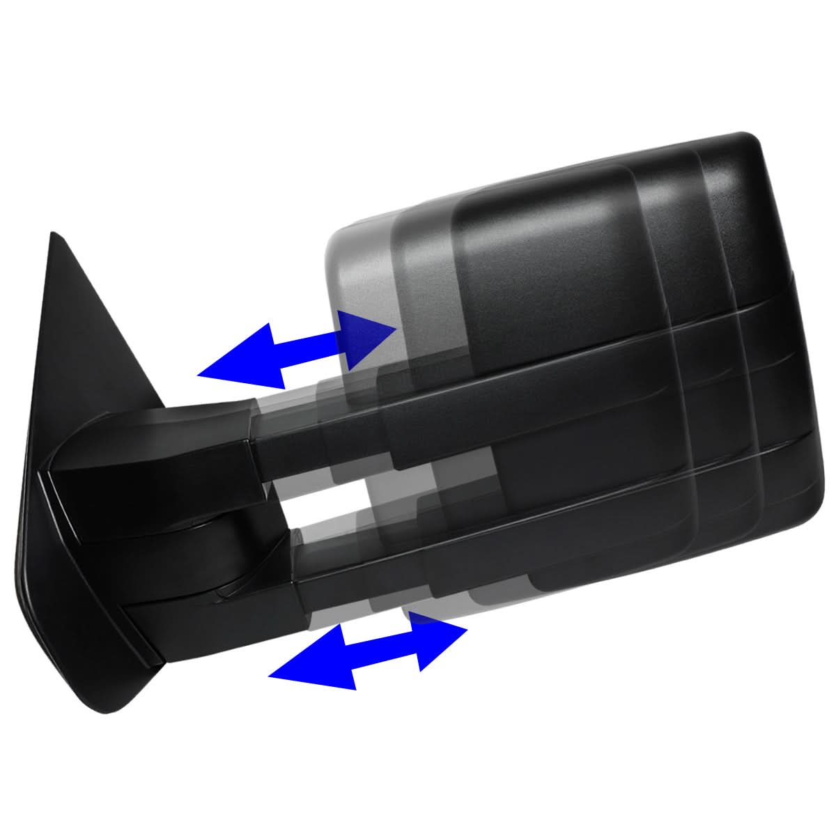 2004-2014 Ford F-150 Towing Mirrors Pair Black Unpowered